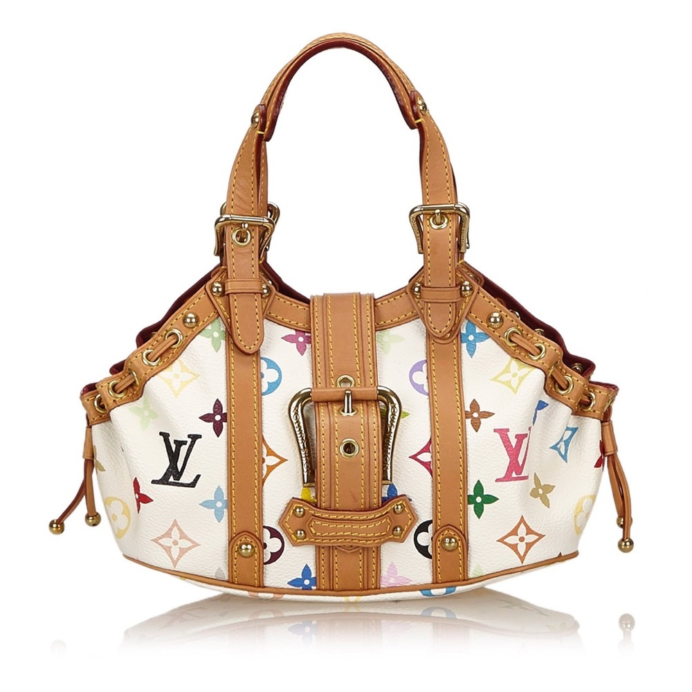 Louis Vuitton Theda PM White Multicolor Handbag
